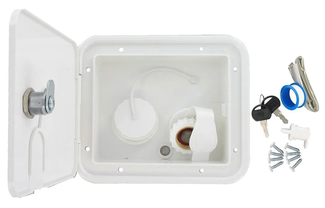 A01-2000VP – VALTERRA LLC Fresh Water Inlet, Used For RV Fresh Water System Lockable Hatch Type Gravity And City Wate...